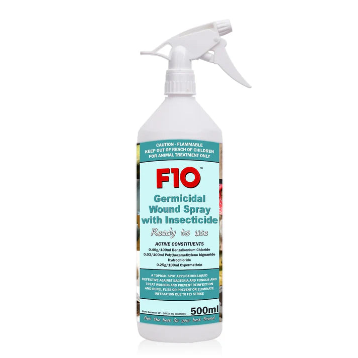 F10 Antiseptic Wound Spray with Insecticide 500ml