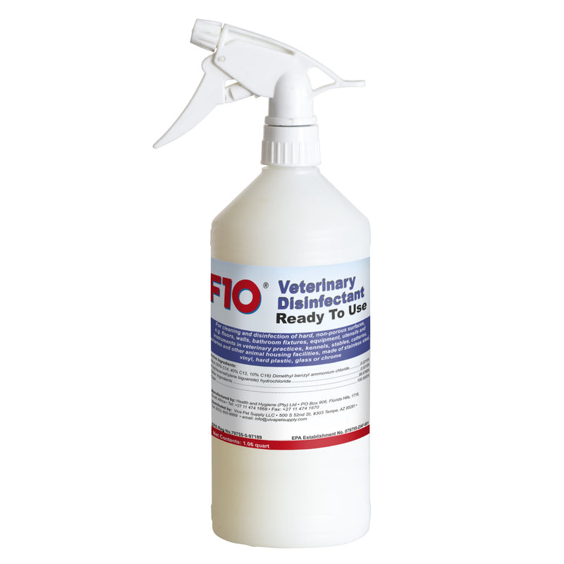 F10 Ready to Use Veterinary Disinfectant with Trigger Spray 1 Liter